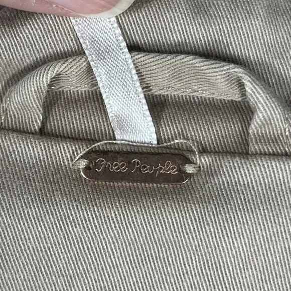 Free People Ruffles Romance Jacket Natural Blazer Womens Sz Medium Cool Buttons - Picture 6 of 16